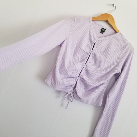 NWT Wild Fable Lavender Cozy Knit Blouse Size Medium - Picture 3 of 8